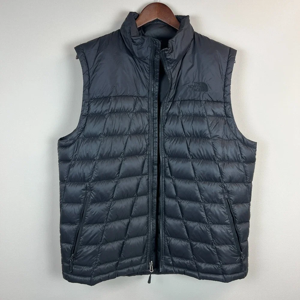 The North Face Mens Ravenswood 550 Down Puffer Vest Large Black Full Zip Classic